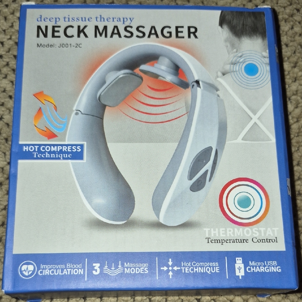 Neck Massager with Hot Compress - Deep Tissue Therapy